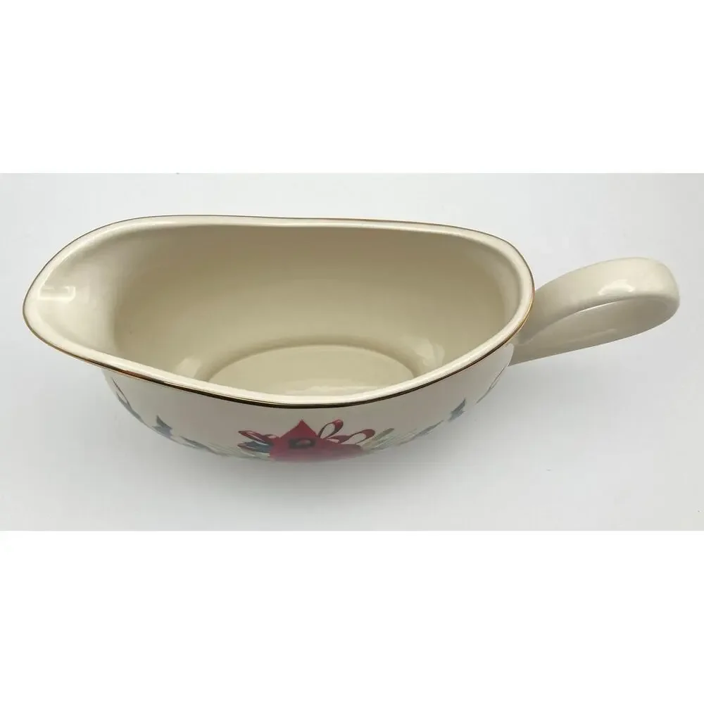 Lenox Winter Greeting Gravy Bowl & Under Plate Original Box